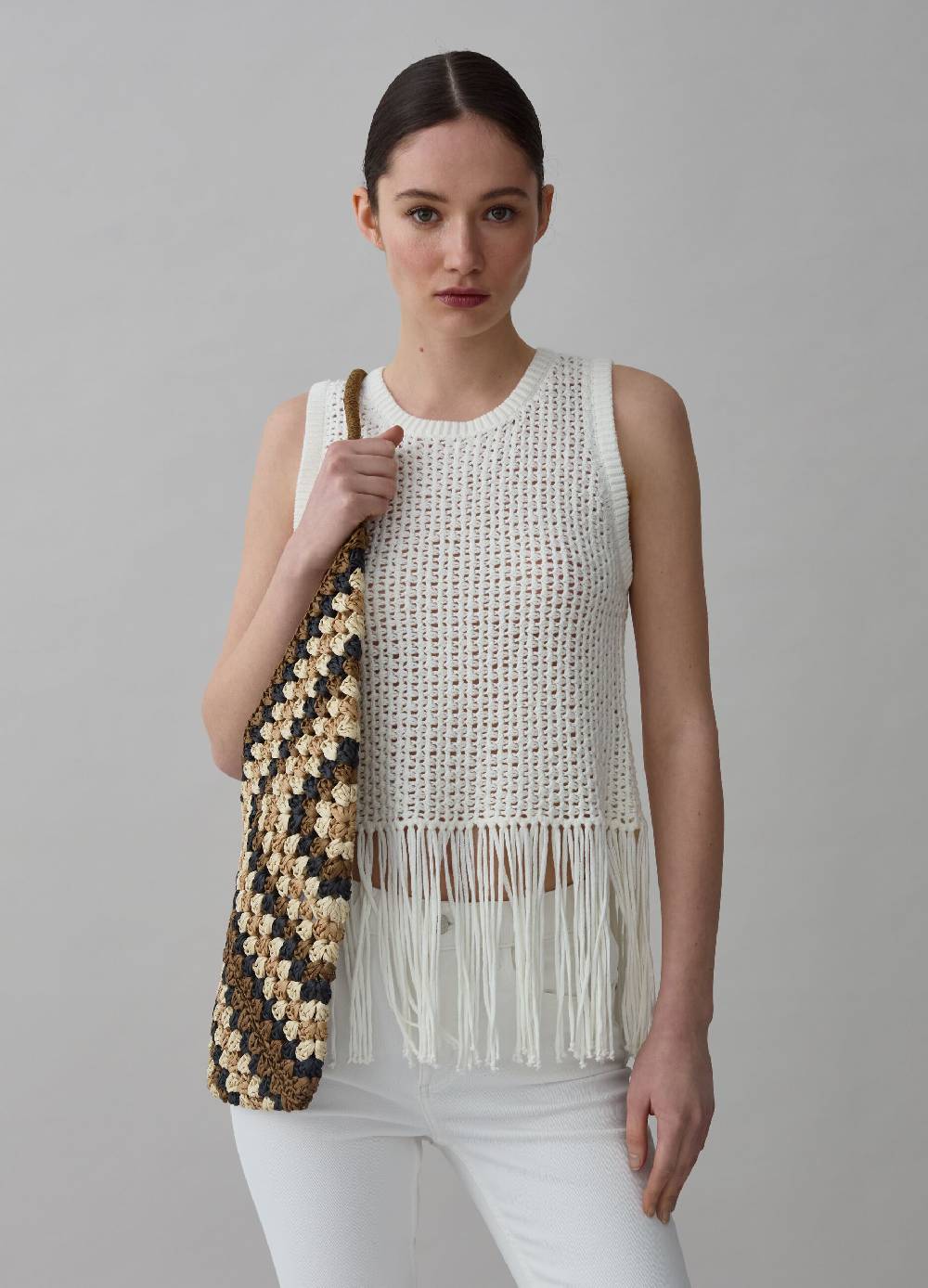 Ovs Tank top traforato con frange