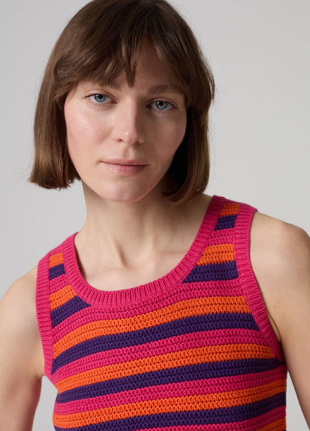 Ovs Tank Top Tricot A Righe Multicolor