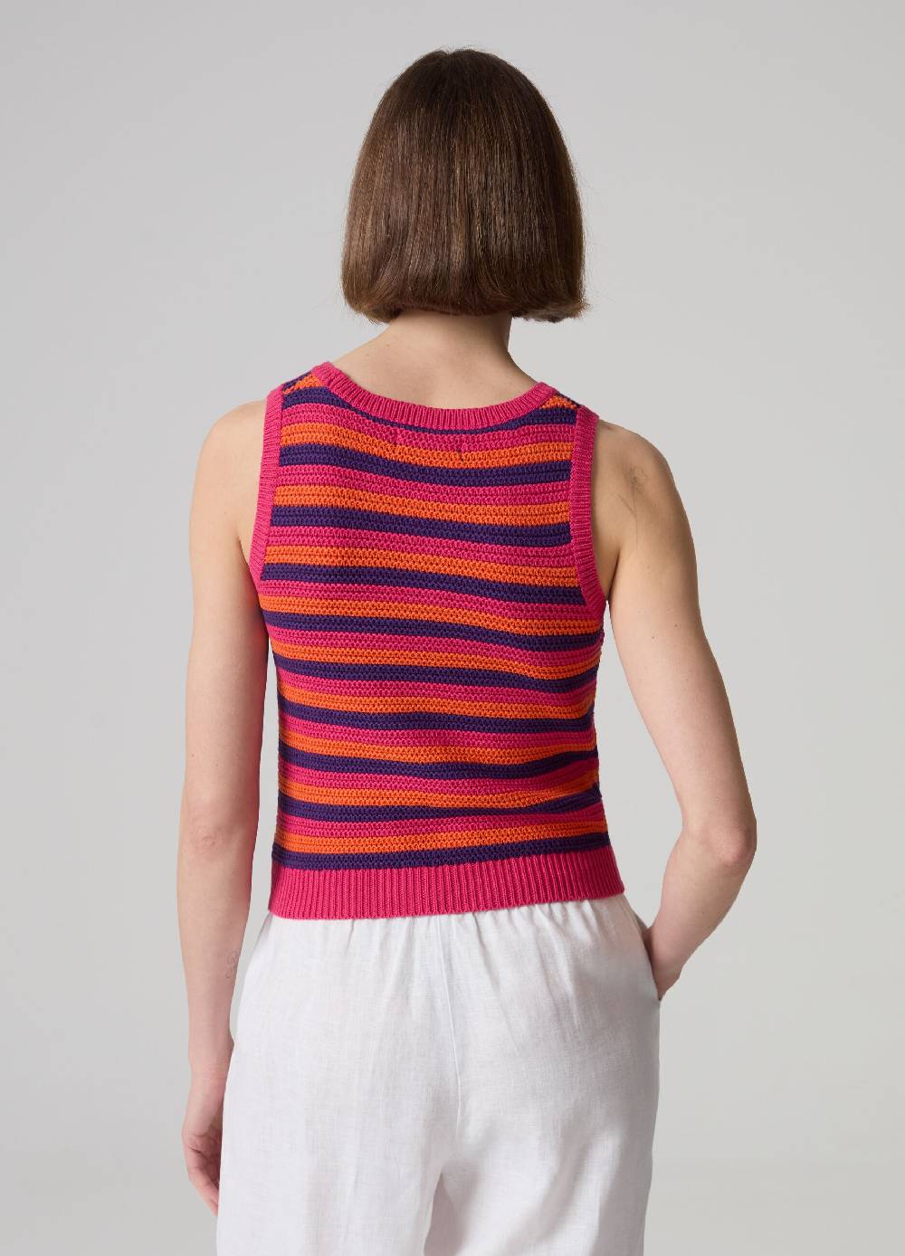 Ovs Tank Top Tricot A Righe Multicolor