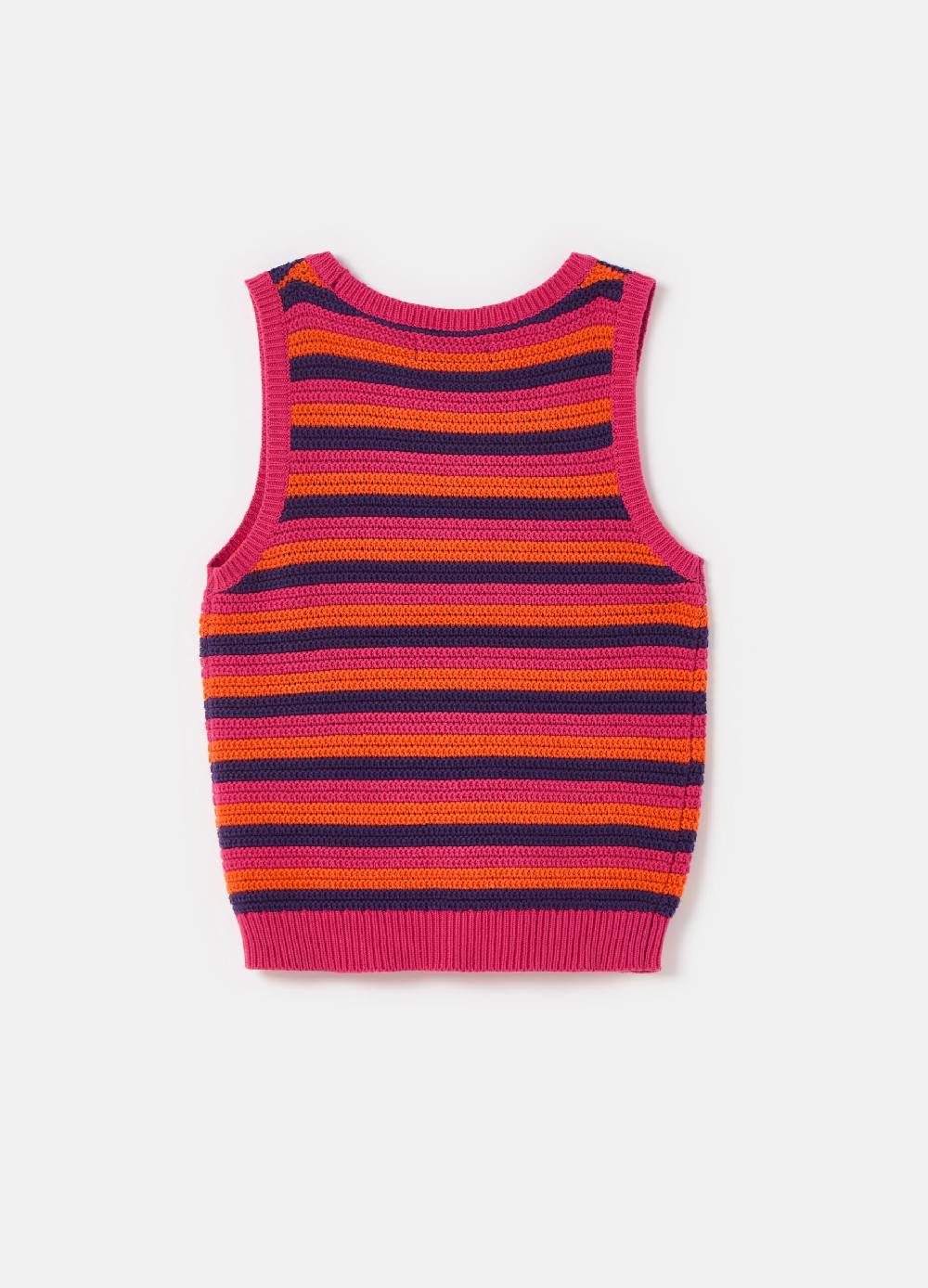 Ovs Tank Top Tricot A Righe Multicolor