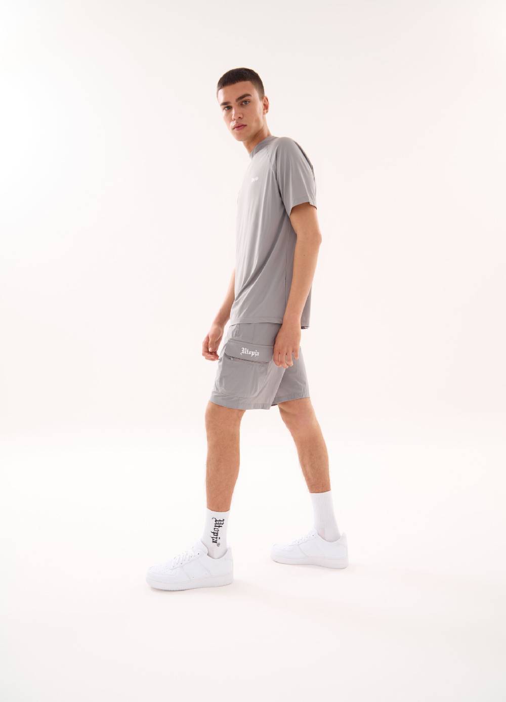 Ovs Technical Cargo Shorts Light Grey