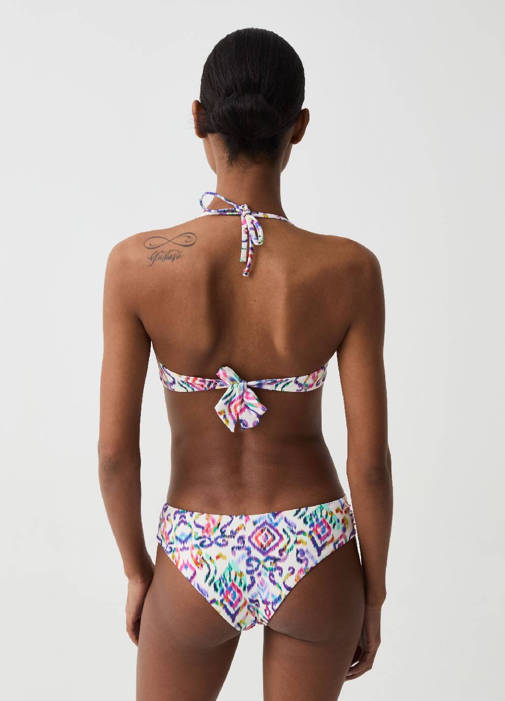 Ovs Top Bikini A Fascia Con Stampa Ikat