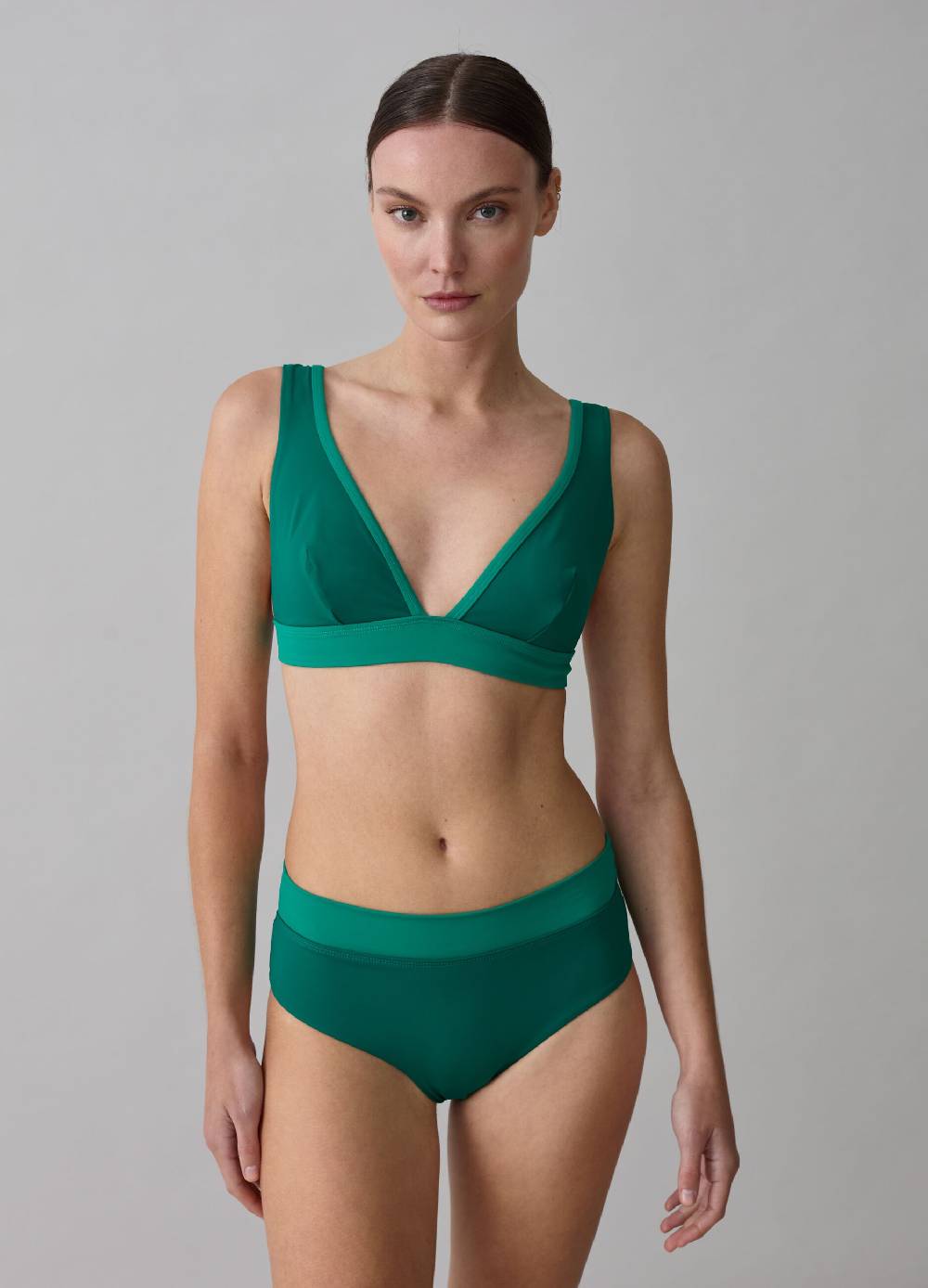 Ovs Top bikini a triangolo con bordi a contrasto