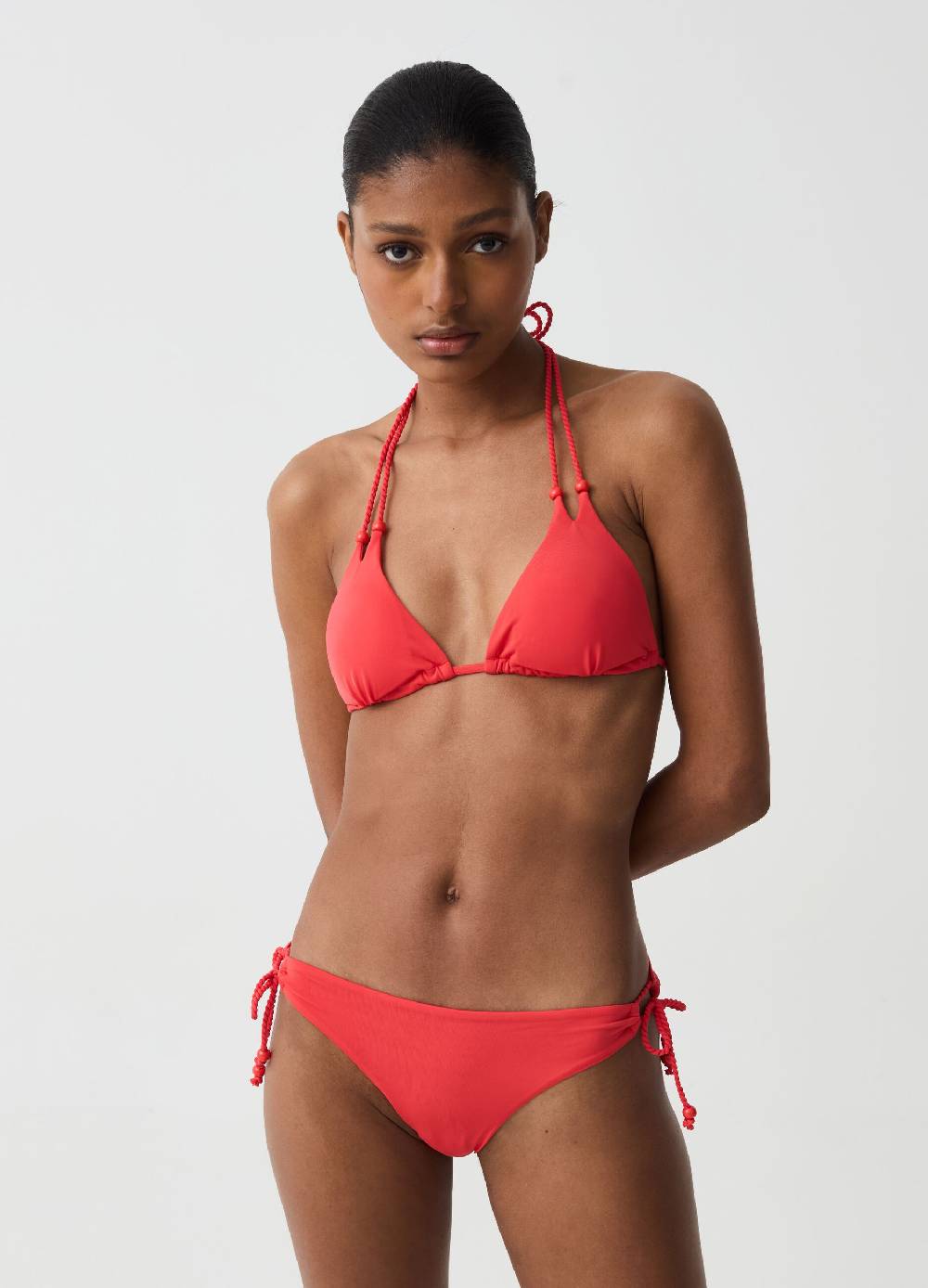 Ovs Top Bikini A Triangolo Con Cordino E Perline