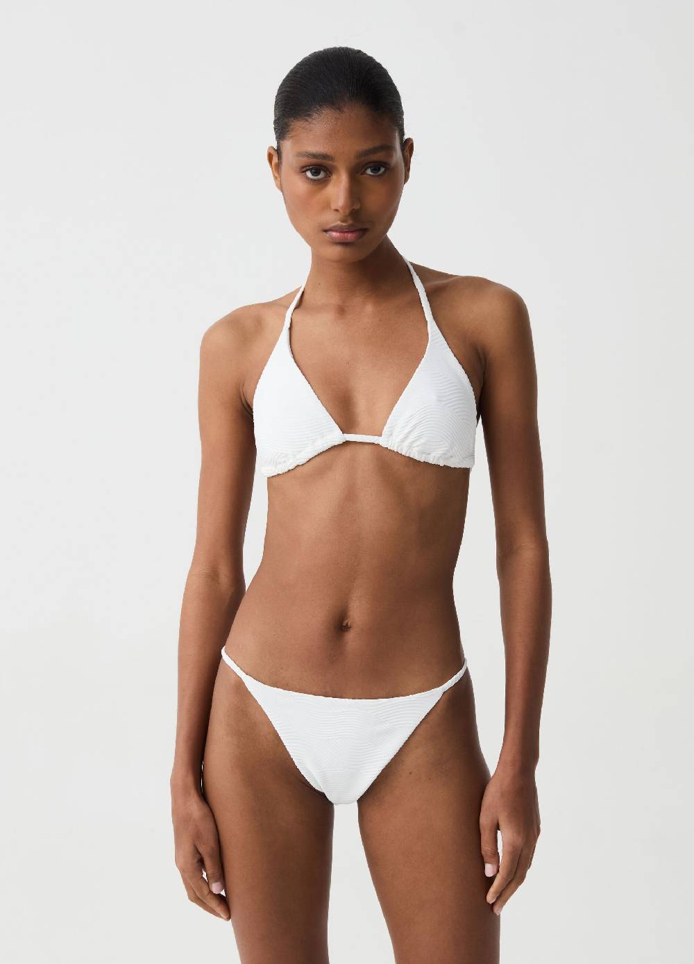 Ovs Top Bikini A Triangolo Con Disegno Jacquard