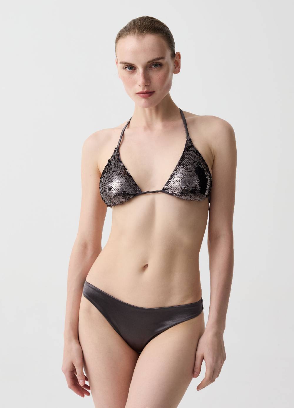 Ovs Top Bikini A Triangolo Con Paillettes