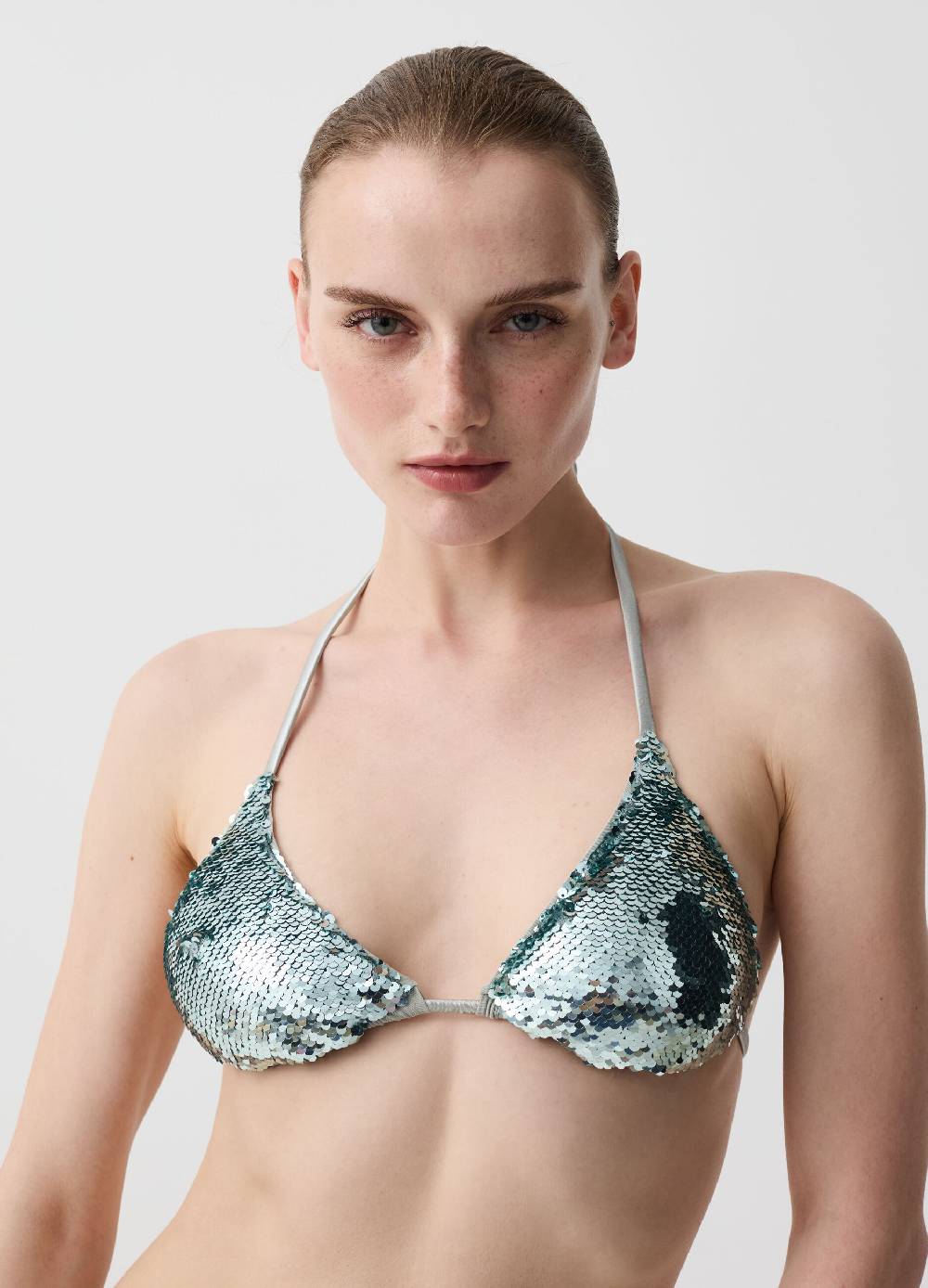 Ovs Top Bikini A Triangolo Con Paillettes