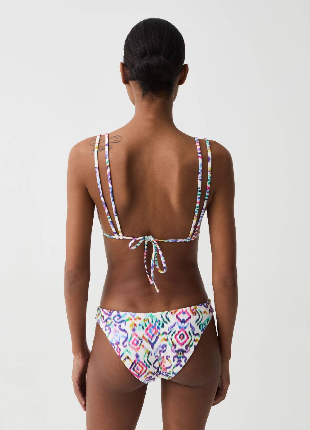 Ovs Top Bikini A Triangolo Con Stampa Ikat