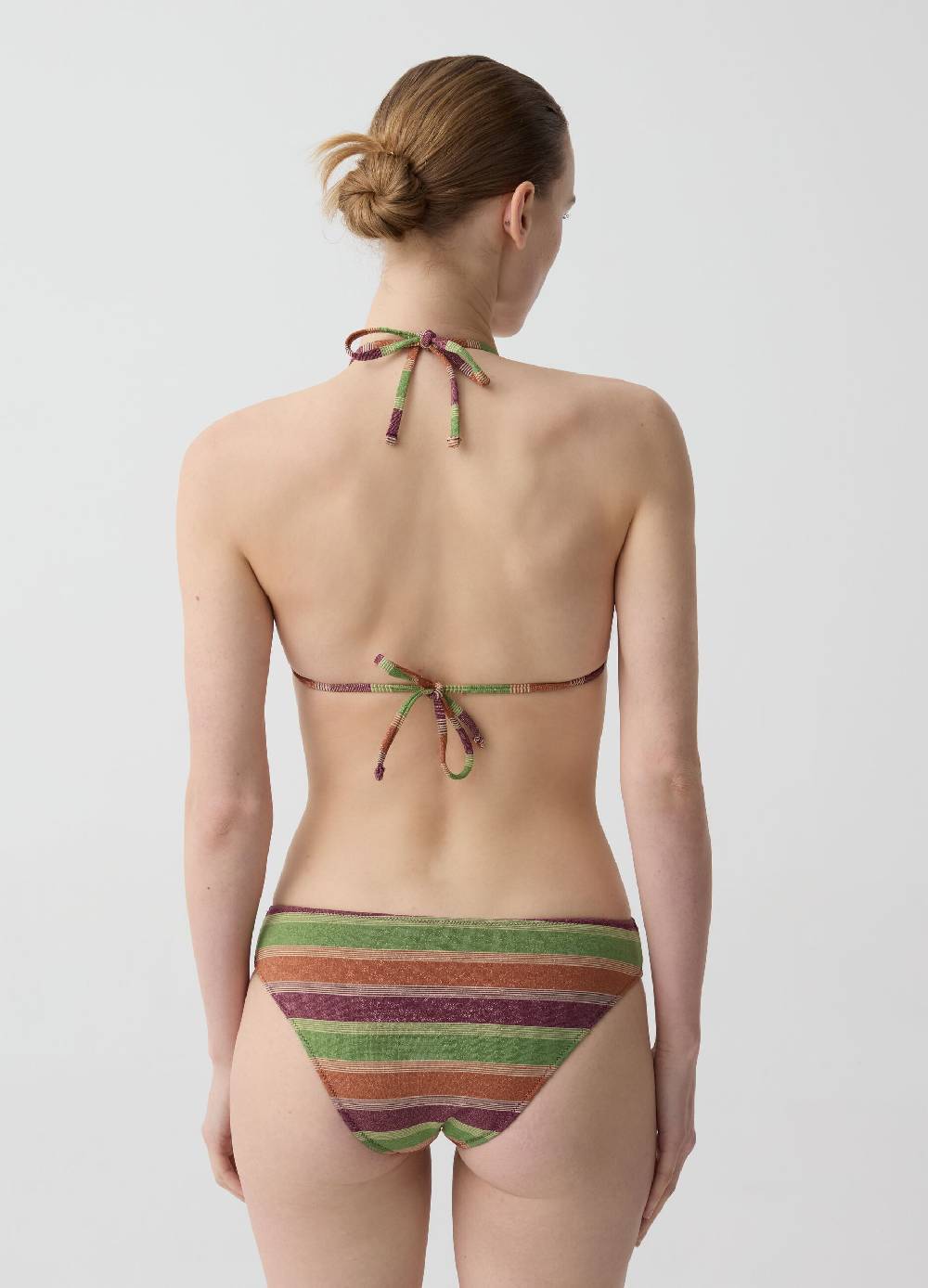 Ovs Top Bikini A Triangolo In Lurex A Righe