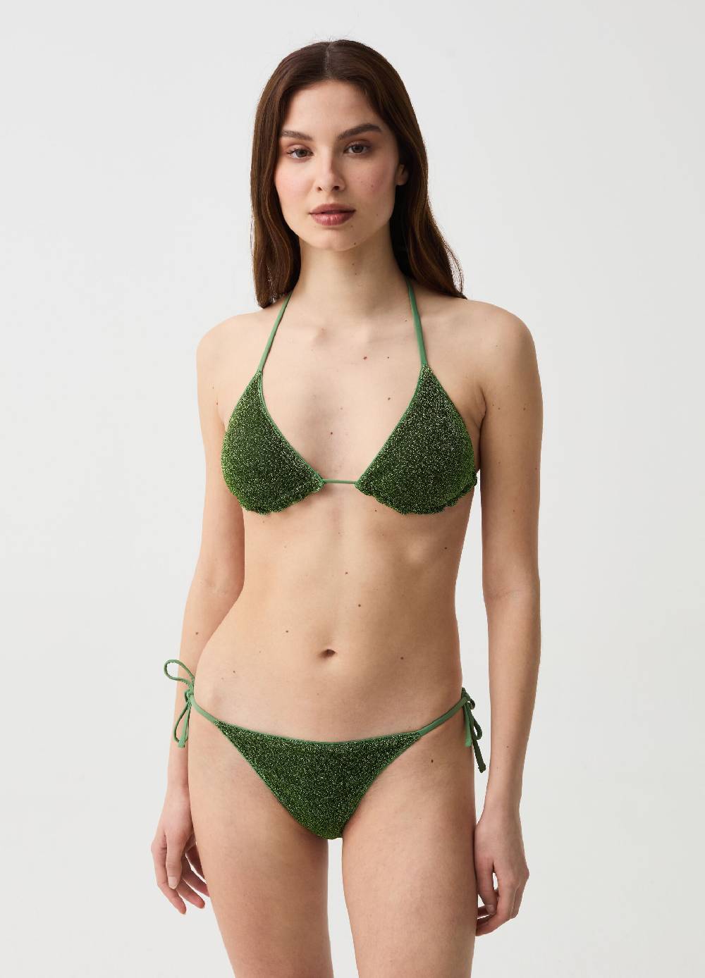 Ovs Top Bikini A Triangolo In Lurex