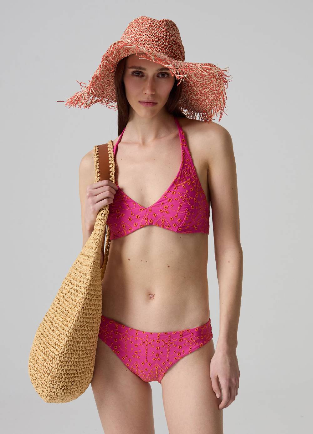 Ovs Top Bikini A Triangolo In Sangallo