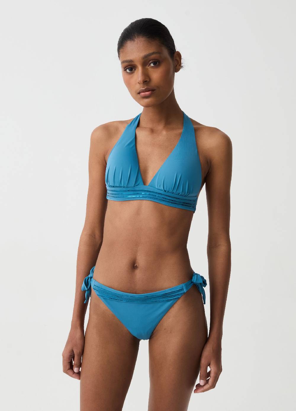 Ovs Top Bikini A Triangolo Micro Paillettes