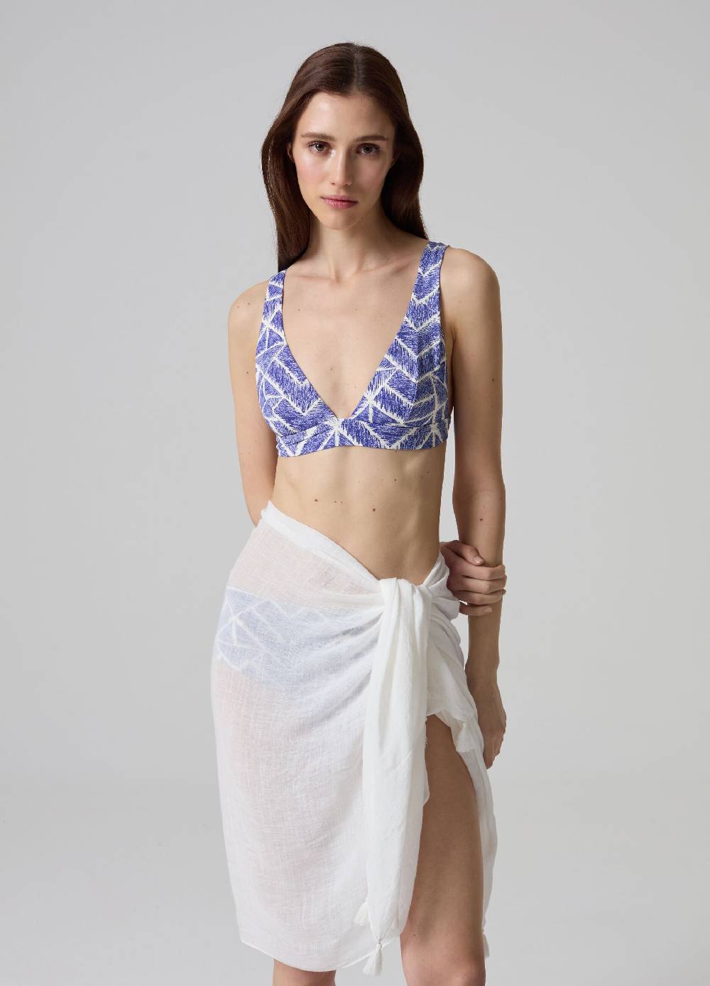 Ovs Top Bikini A Triangolo Stampa Geometrica