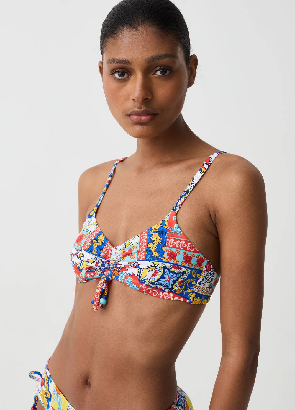 Ovs Top bikini bralette con coulisse