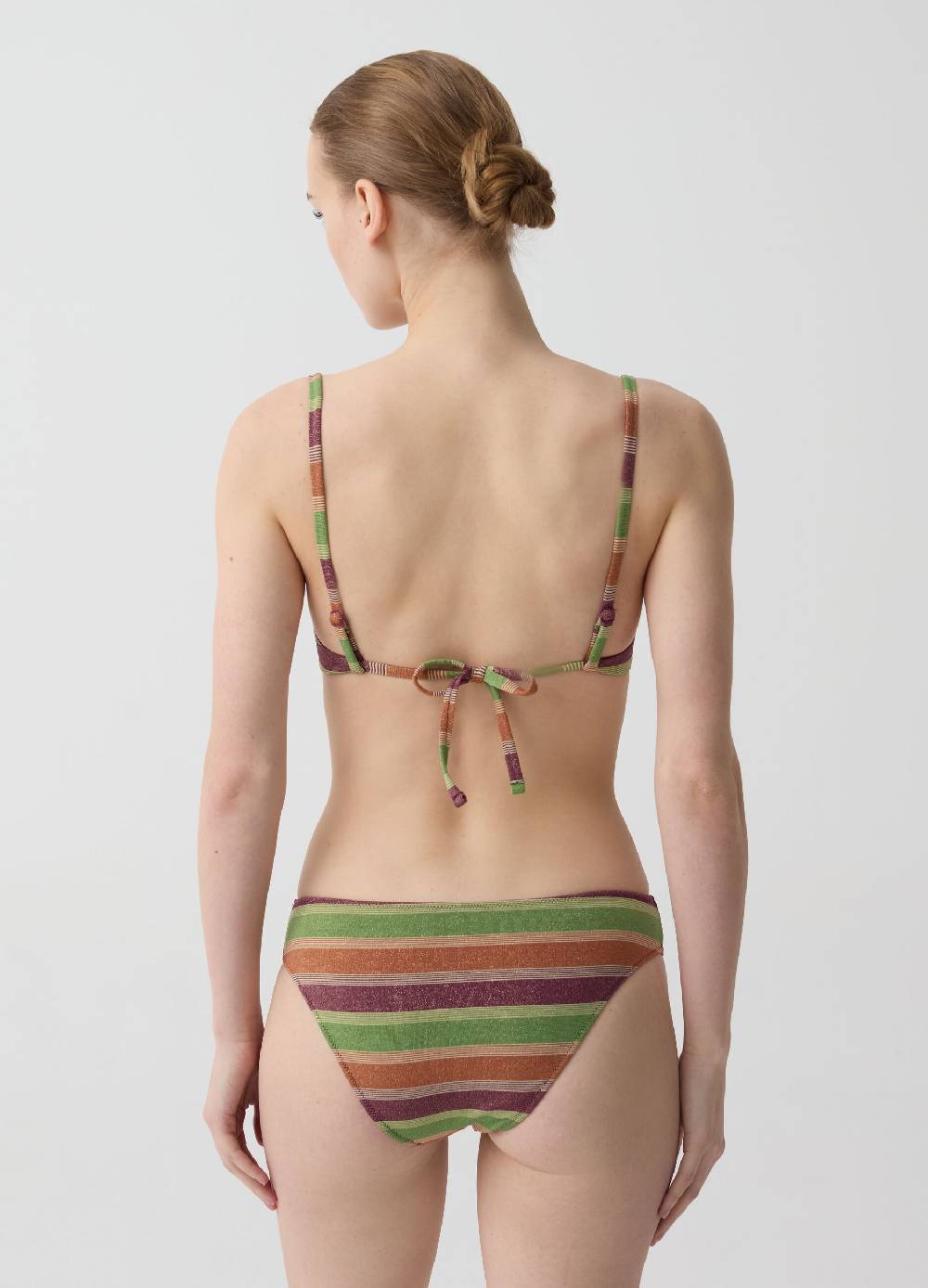 Ovs Top Bikini Bralette In Lurex A Righe