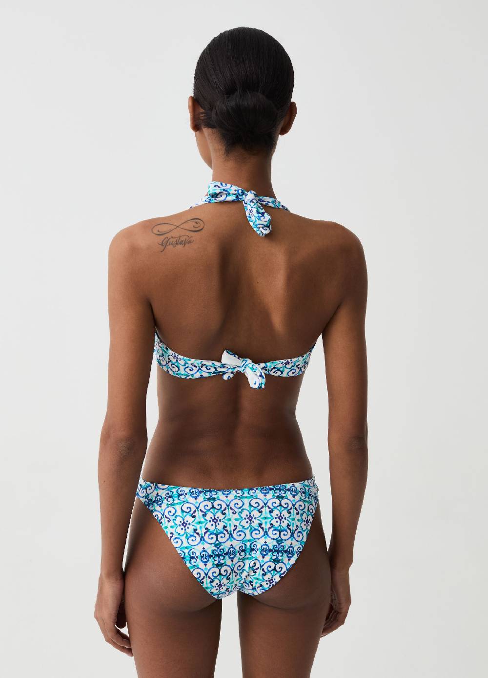 Ovs Top Bikini Con Anello Stampa Maiolica