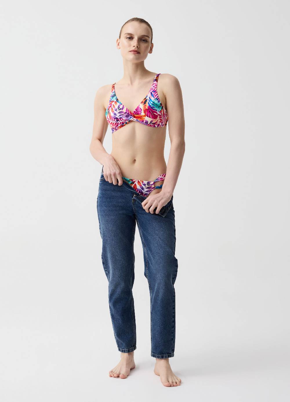 Ovs Top Bikini Con Stampa Foliage