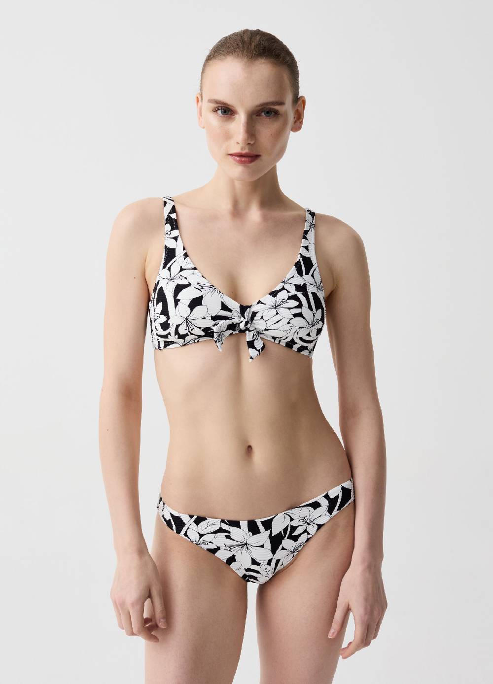 Ovs Top Bikini Floreale Scollo Halter Con Nodo