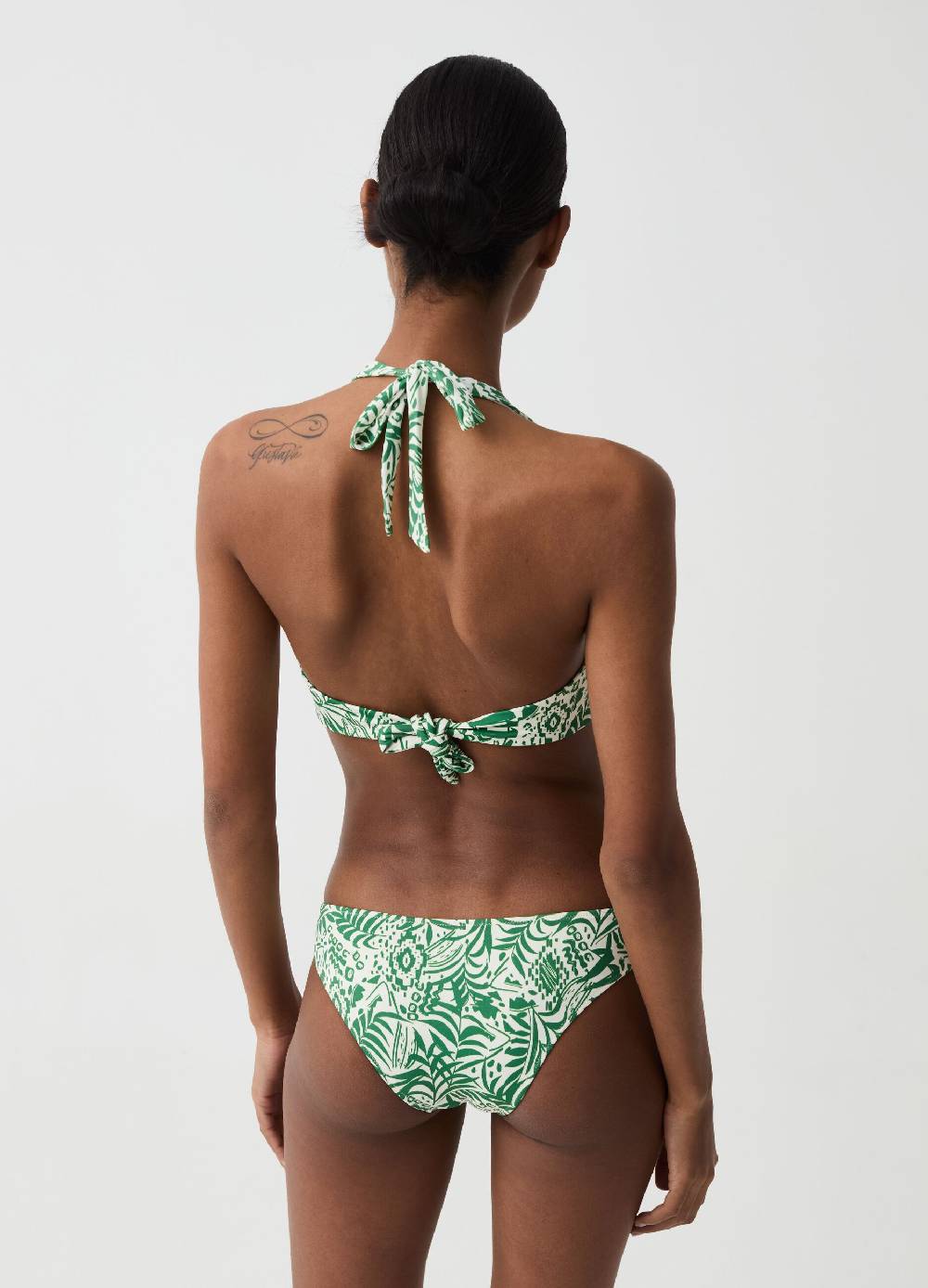 Ovs Top Bikini Scollo Halter Stampa Foliage