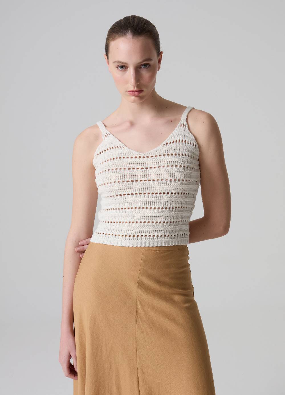 Ovs Top Canotta Tricot Con Trama A Rete