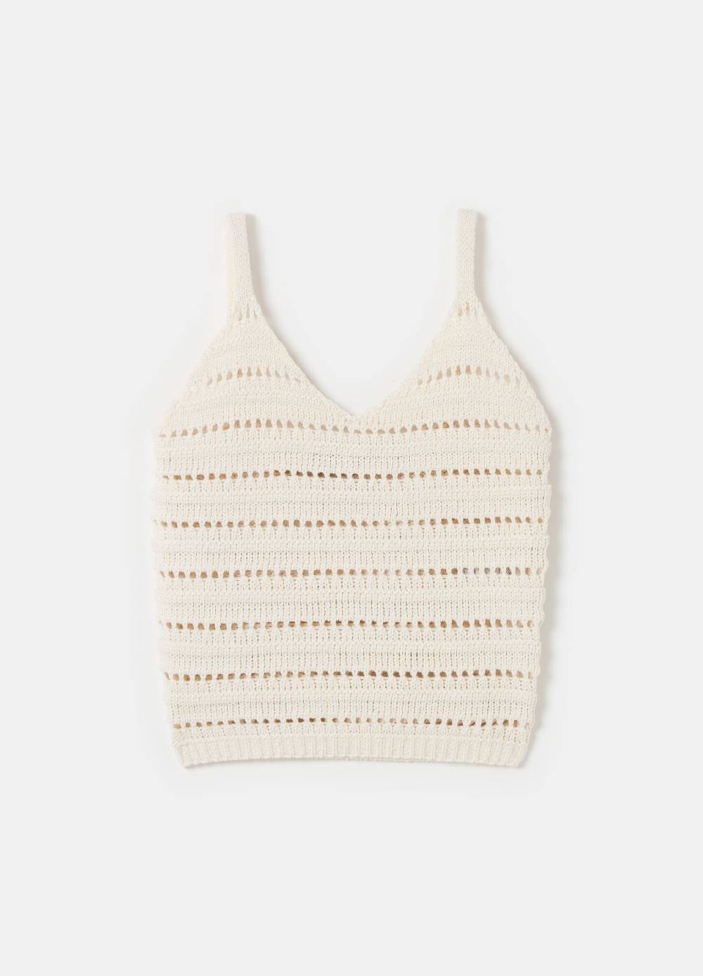 Ovs Top Canotta Tricot Con Trama A Rete