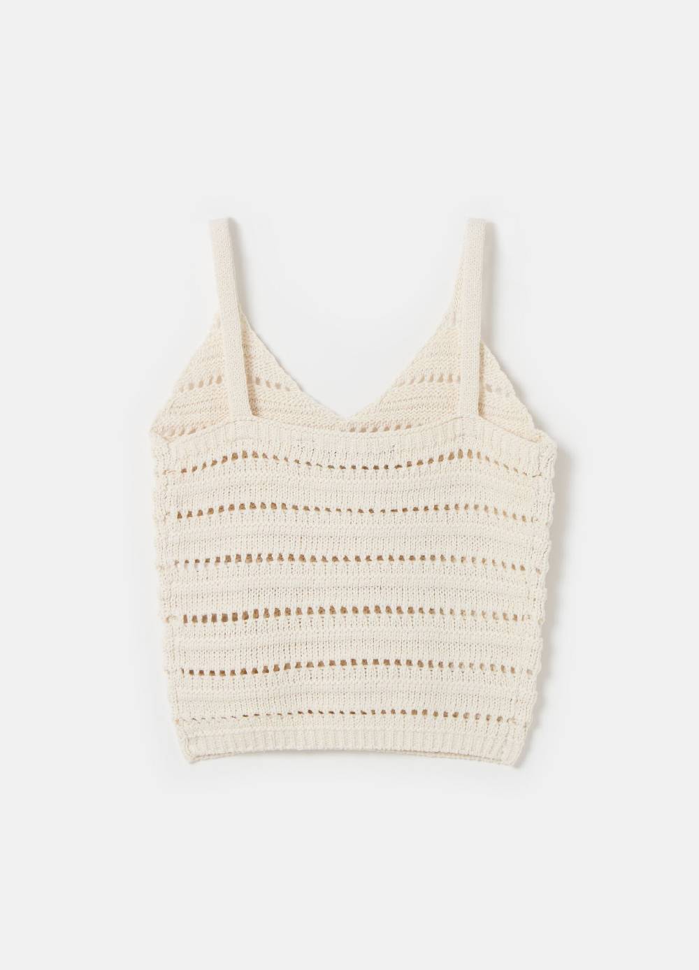 Ovs Top Canotta Tricot Con Trama A Rete