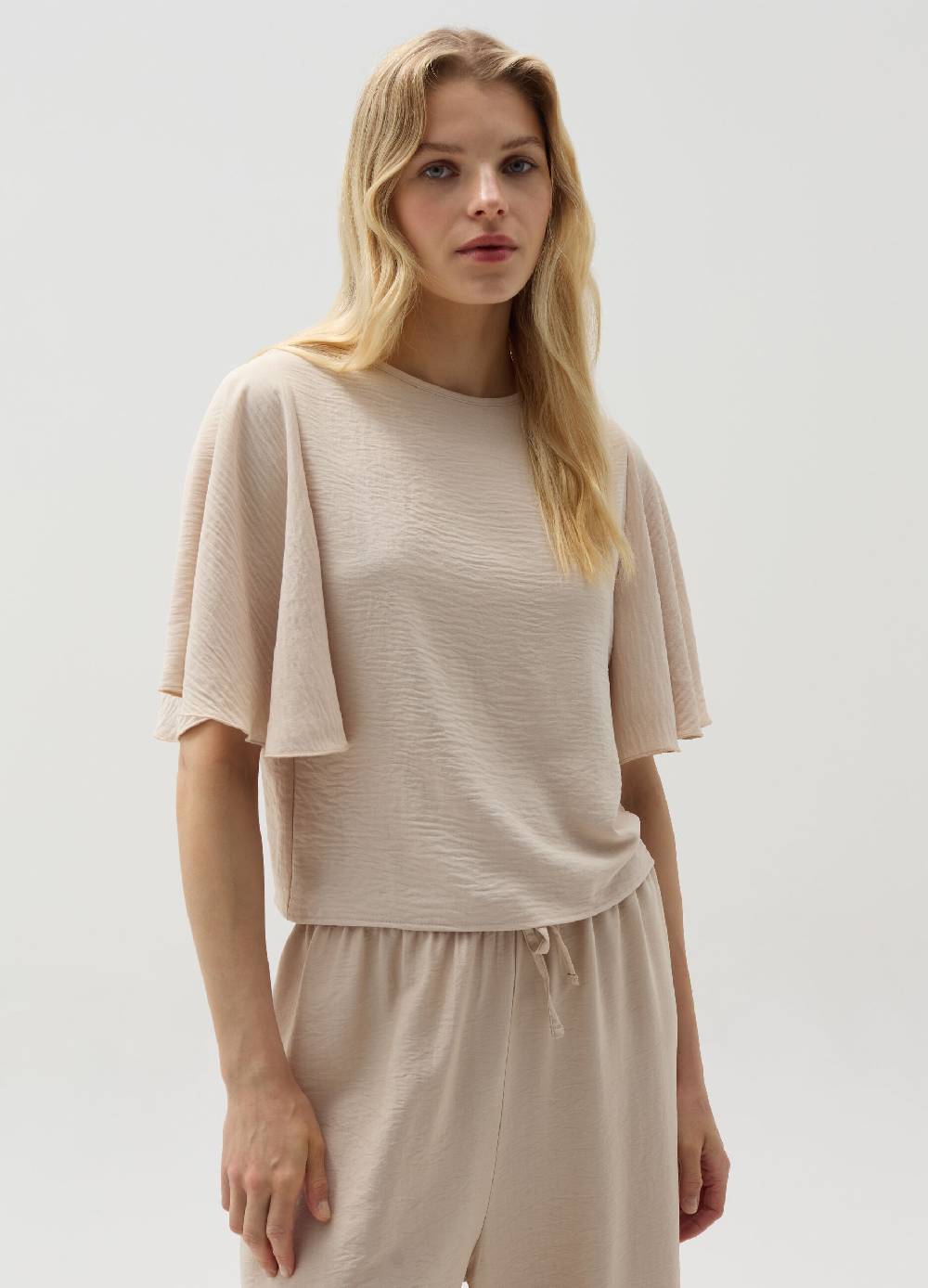 Ovs Top In Crêpe Con Maniche Ampie