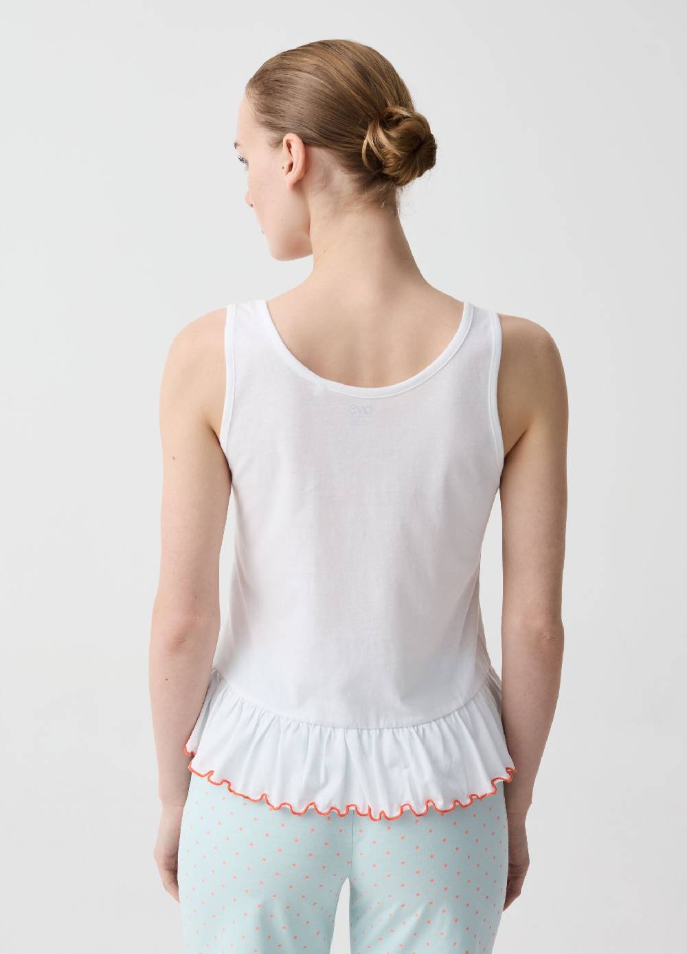 Ovs Top Pigiama Con Balza E Profilo Ondulato