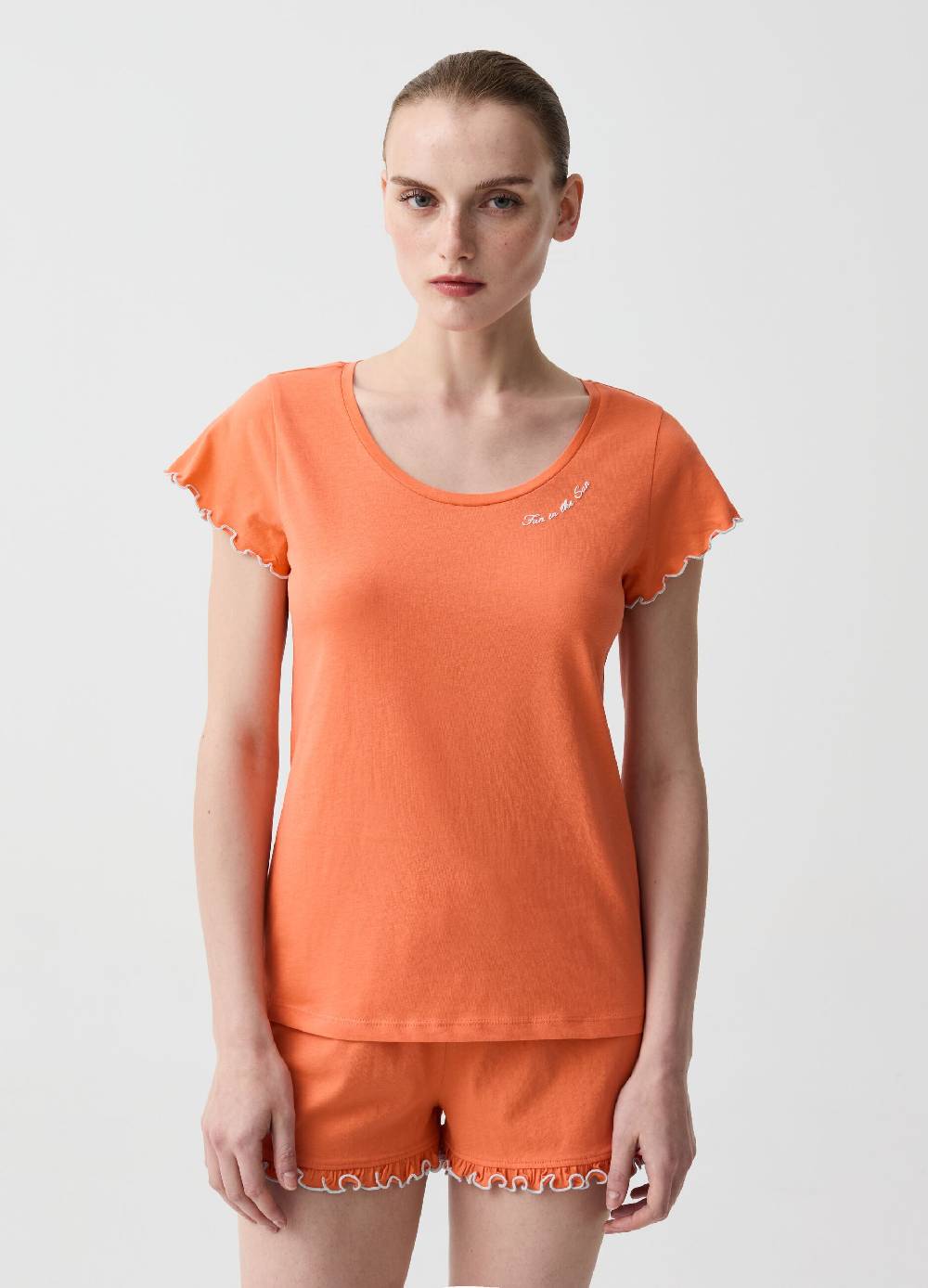 Ovs Top Pigiama Con Profili Ondulati E Stampa