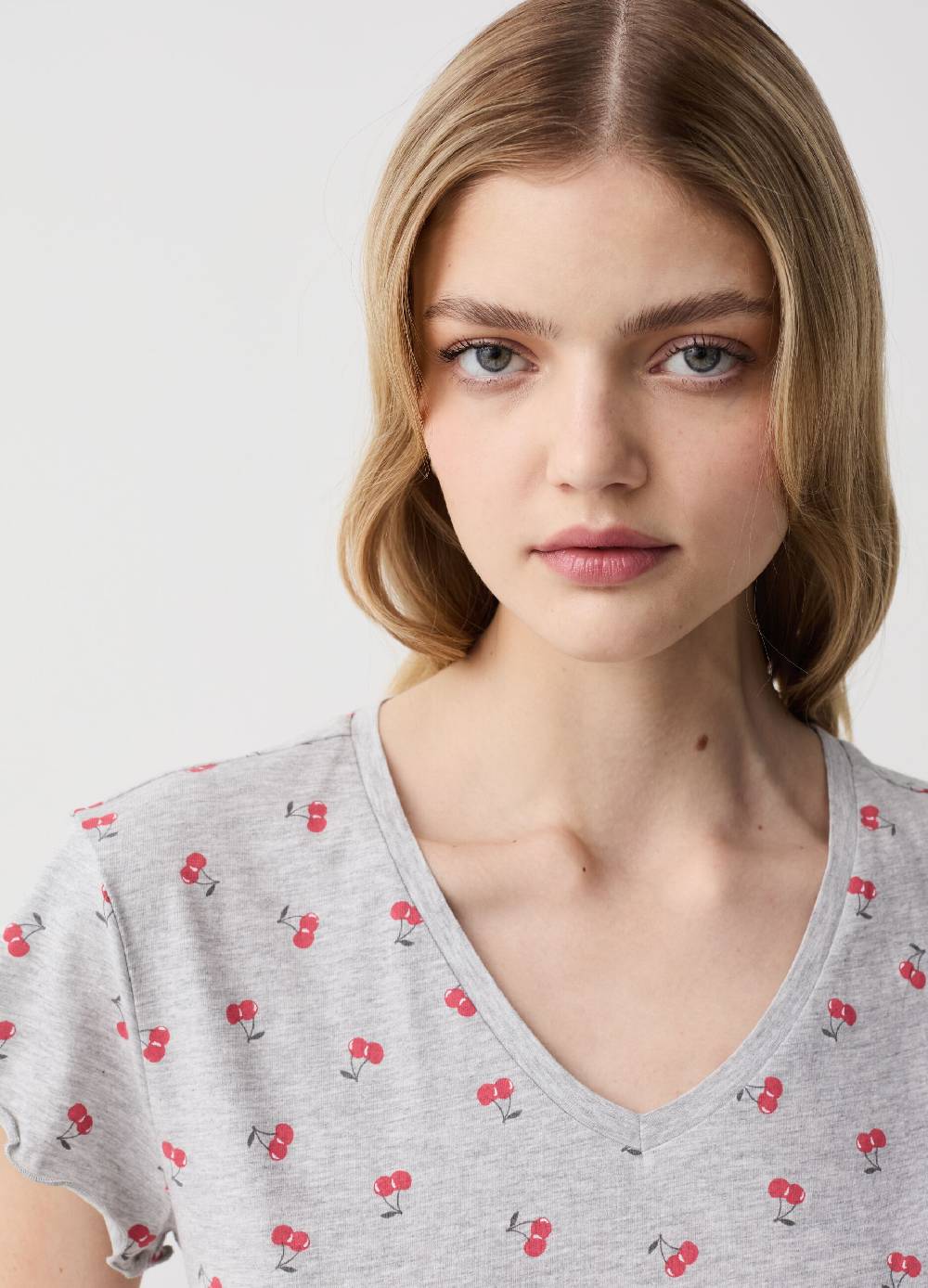 Ovs Top Pigiama Con Stampa Ciliegie