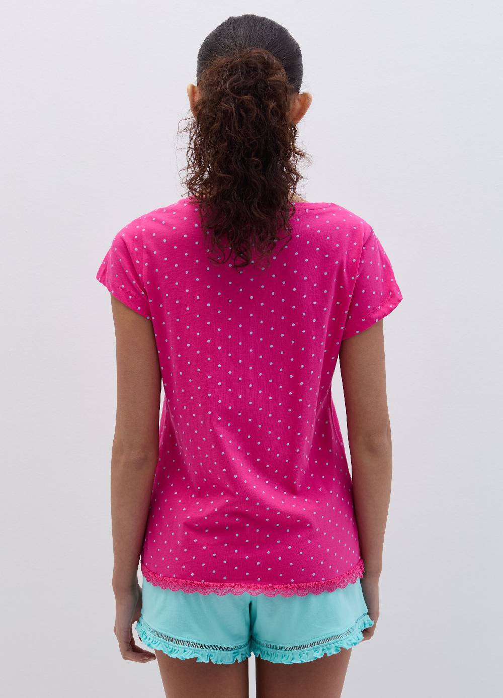 Ovs Top Pigiama In Cotone Bio A Pois