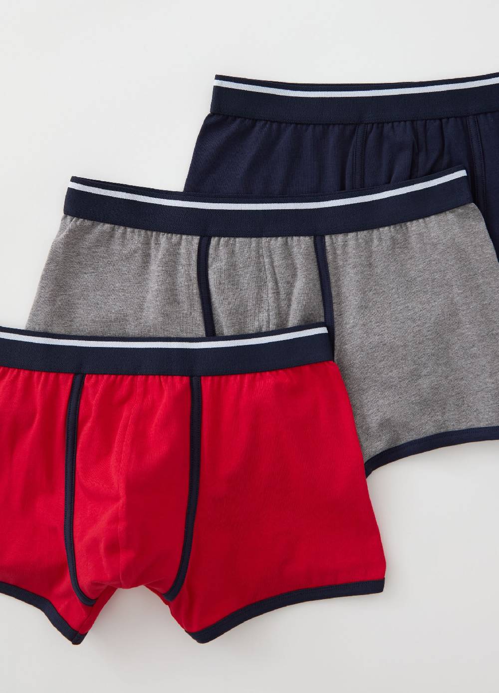 Ovs Tripack Boxer Con Piping A Contrasto