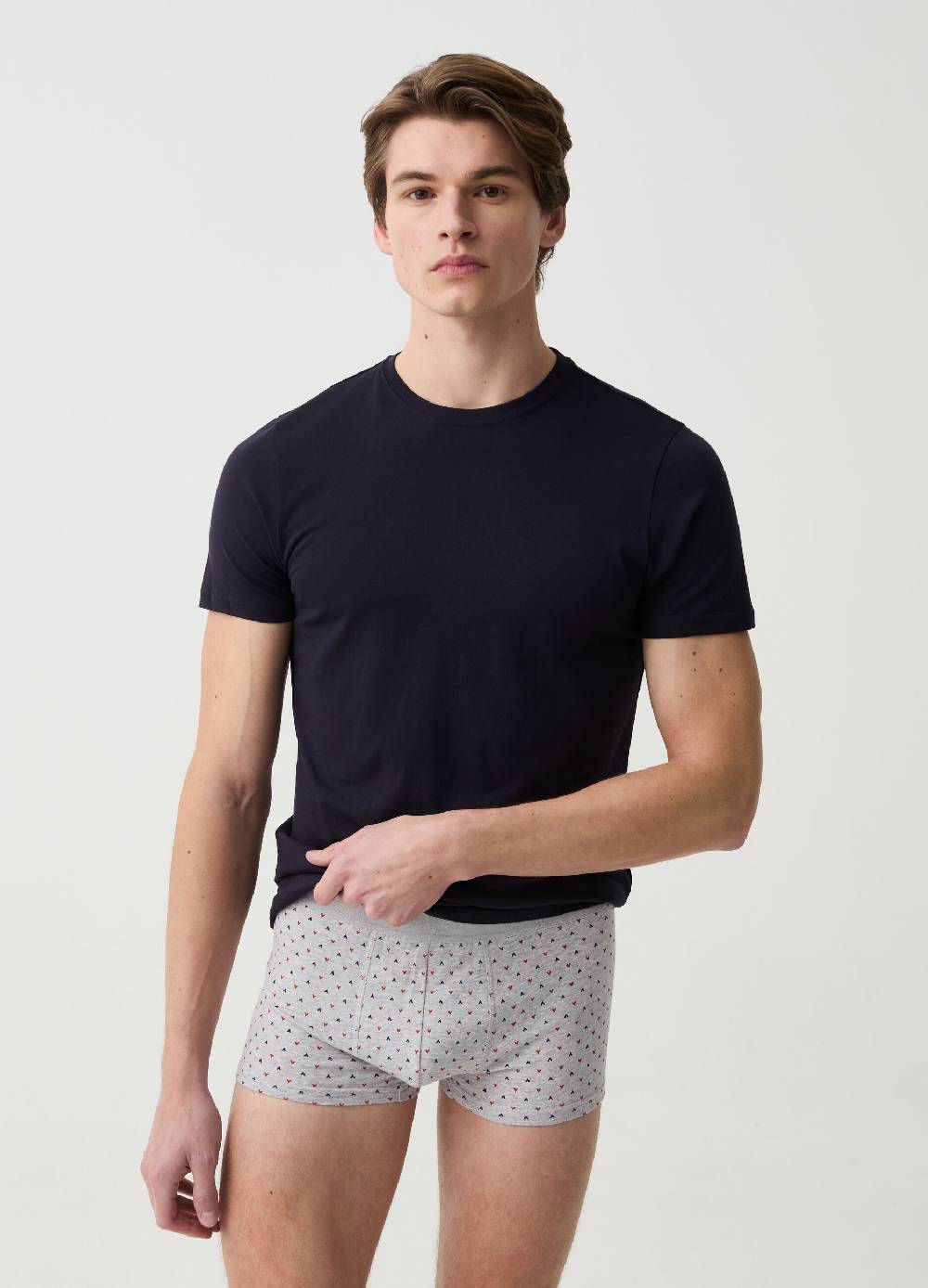 Ovs Tripack boxer in cotone bio stretch fantasia