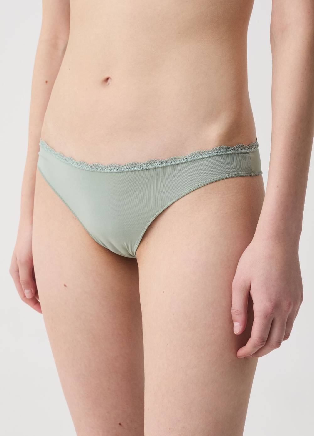 Ovs Tripack Brasiliani Con Profilo In Pizzo