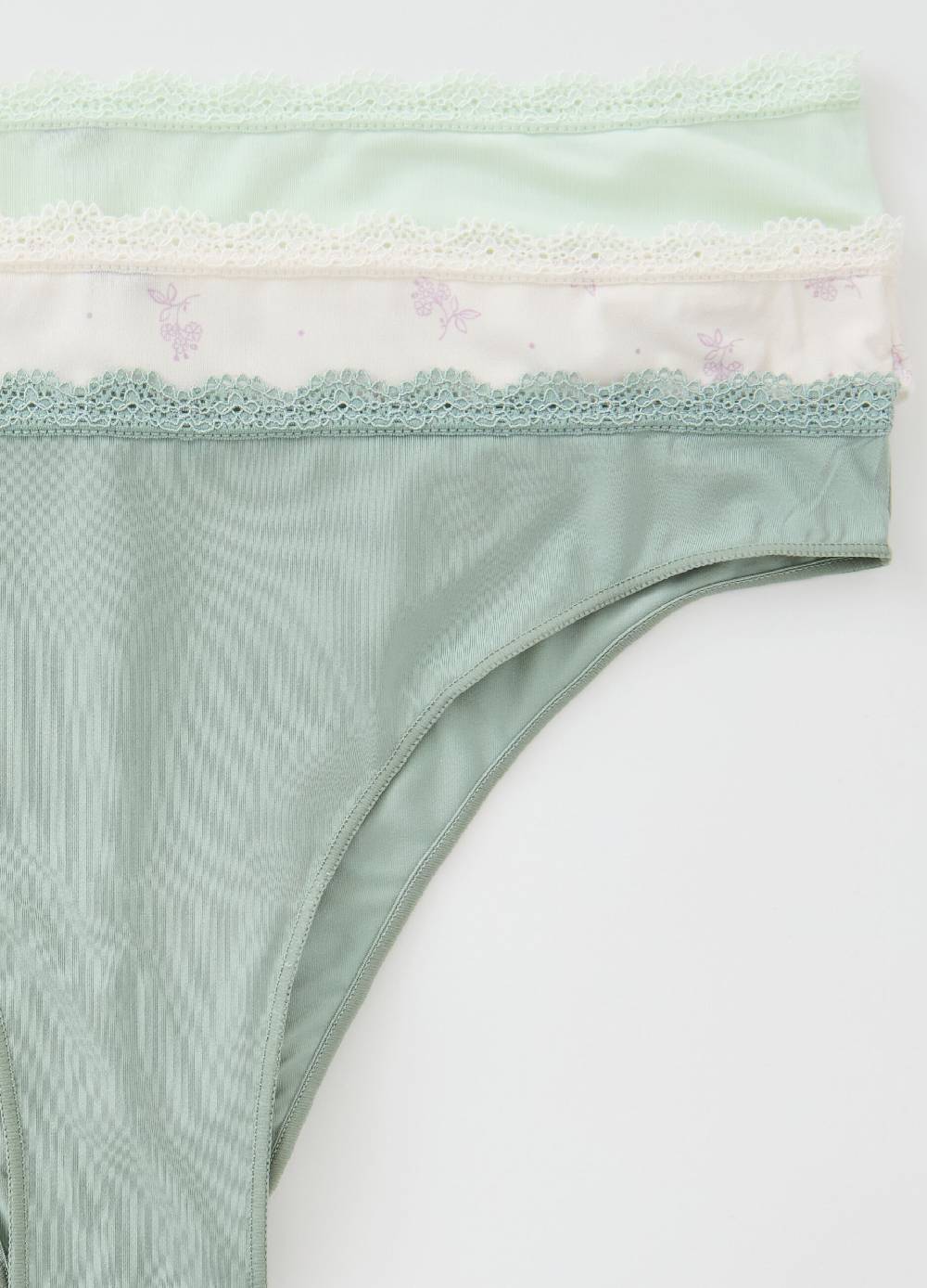 Ovs Tripack Brasiliani Con Profilo In Pizzo