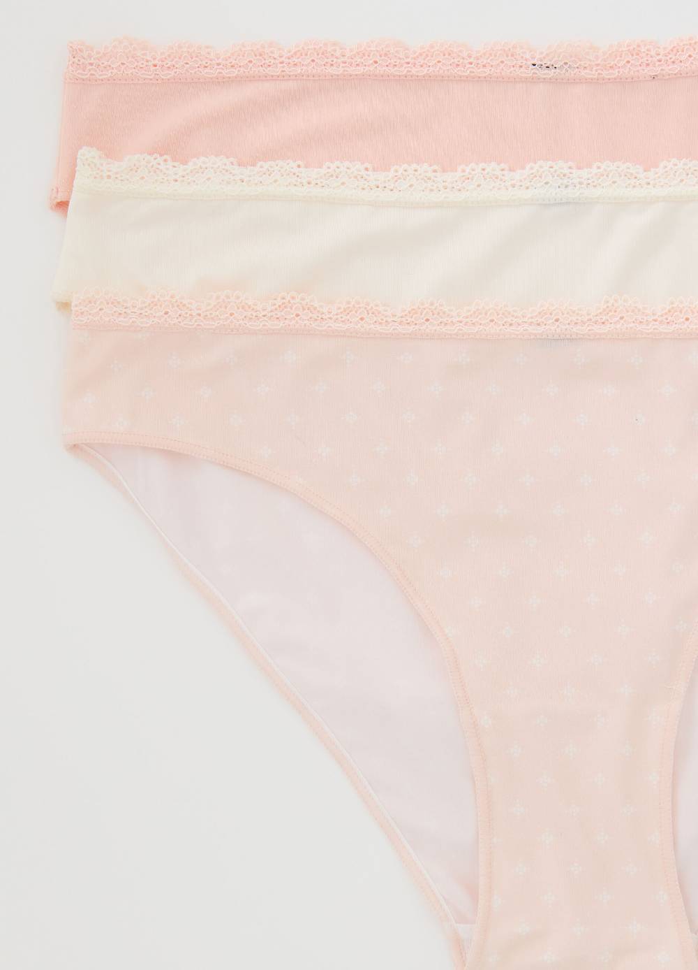 Ovs Tripack Brasiliani Con Profilo In Pizzo