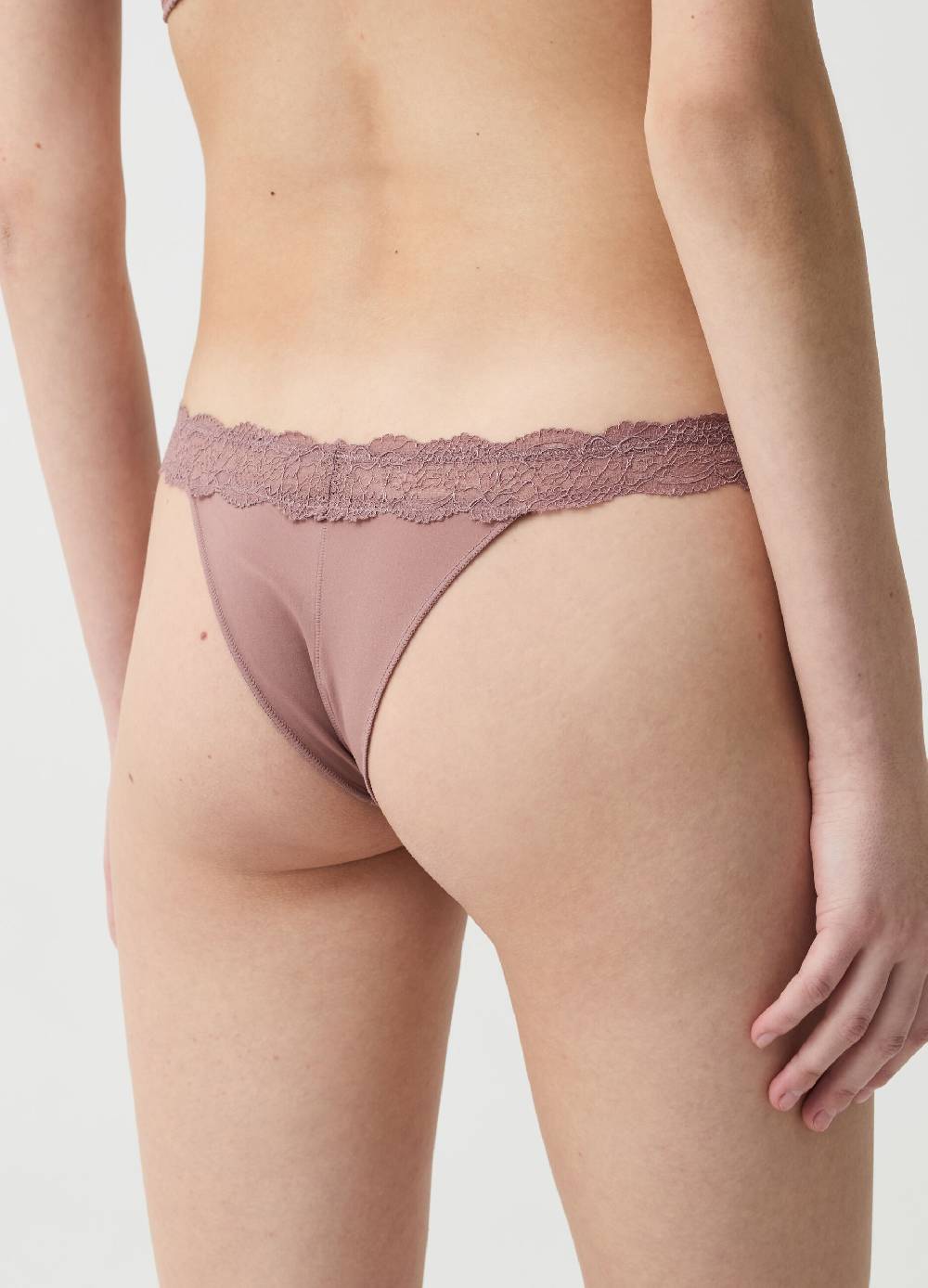 Ovs Tripack Brasiliani In Microfibra Con Pizzo