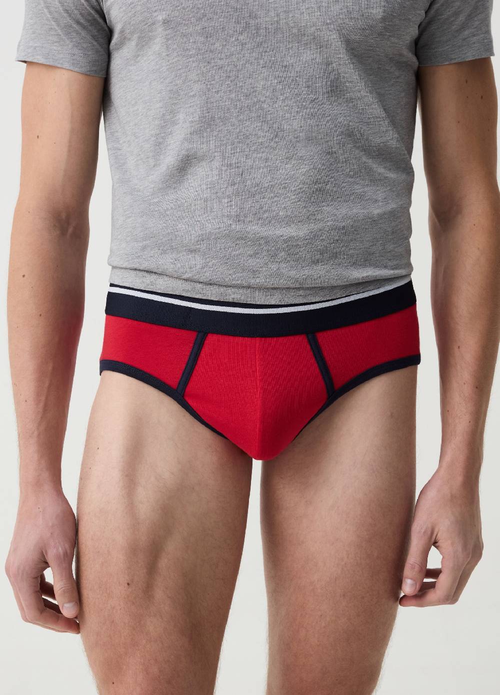 Ovs Tripack Slip Con Piping A Contrasto