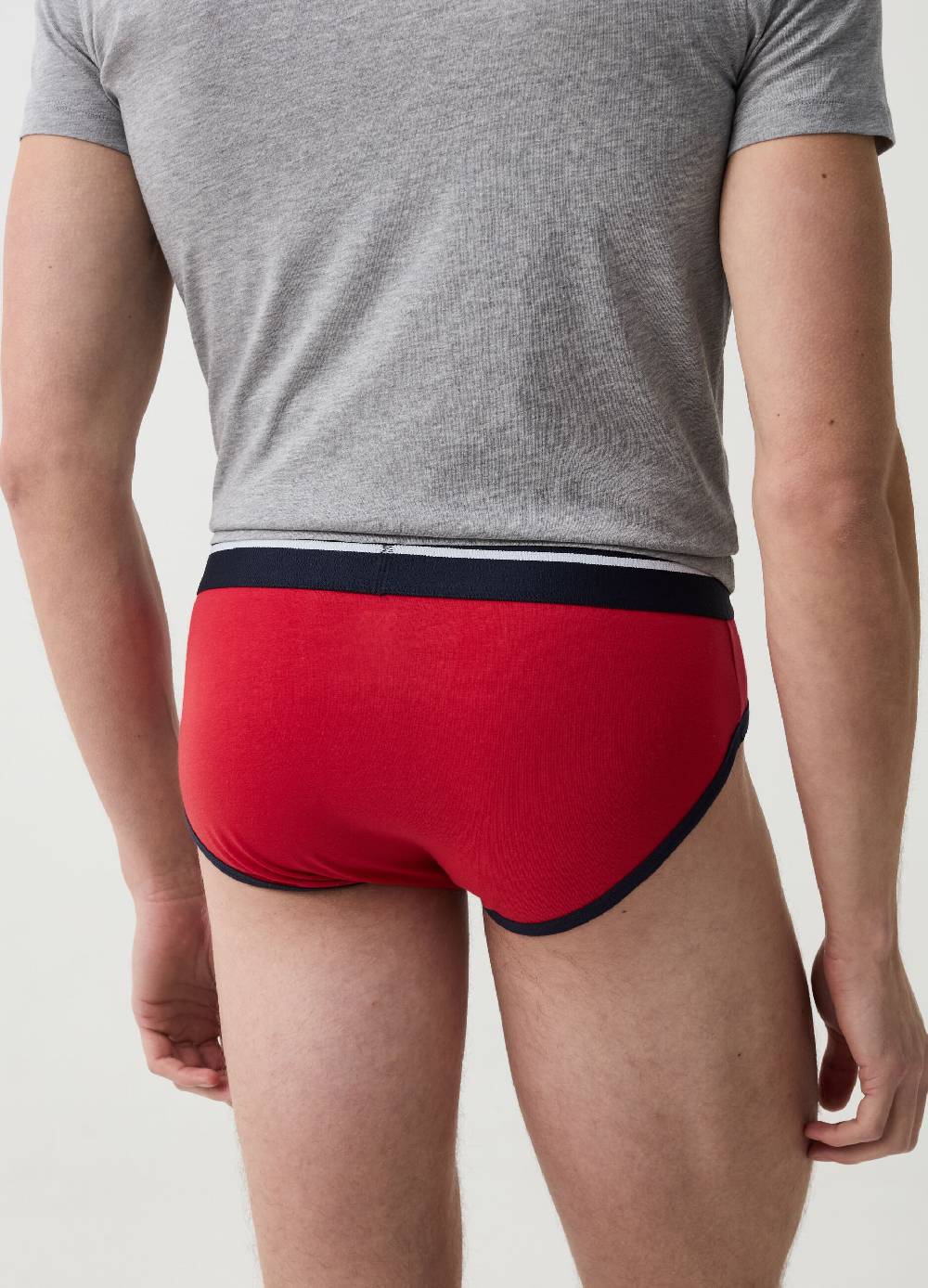 Ovs Tripack Slip Con Piping A Contrasto