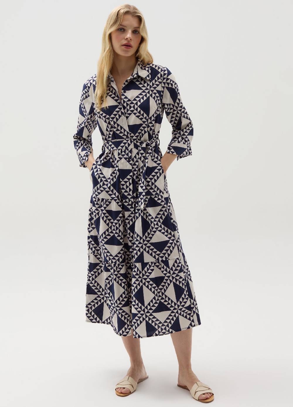 Ovs Vestito chemisier con cintura fantasia