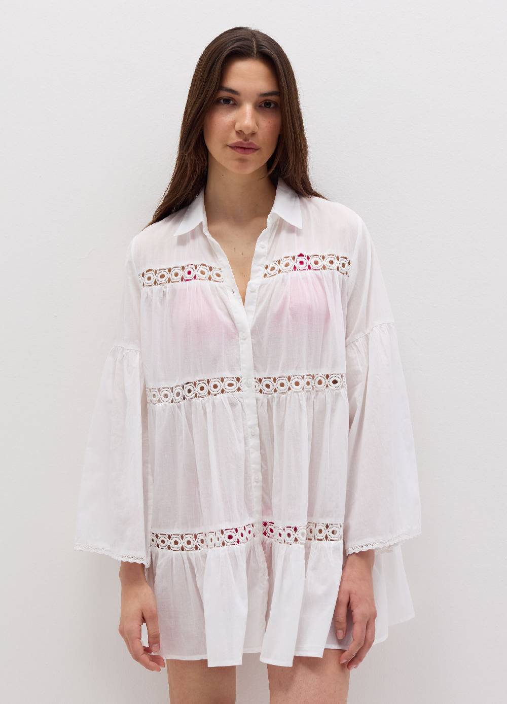 Ovs Vestito Chemisier Copri Costume A Balze