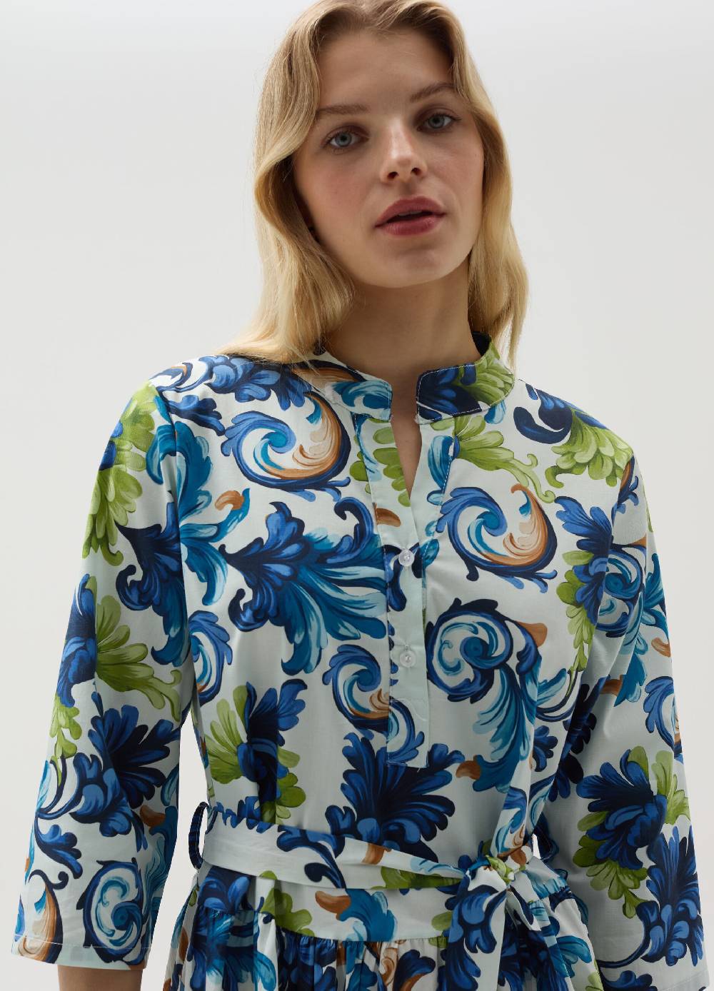 Ovs Vestito Chemisier Floreale A Balze