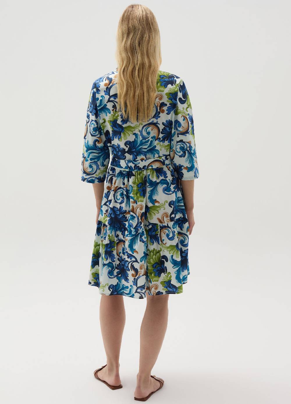 Ovs Vestito Chemisier Floreale A Balze