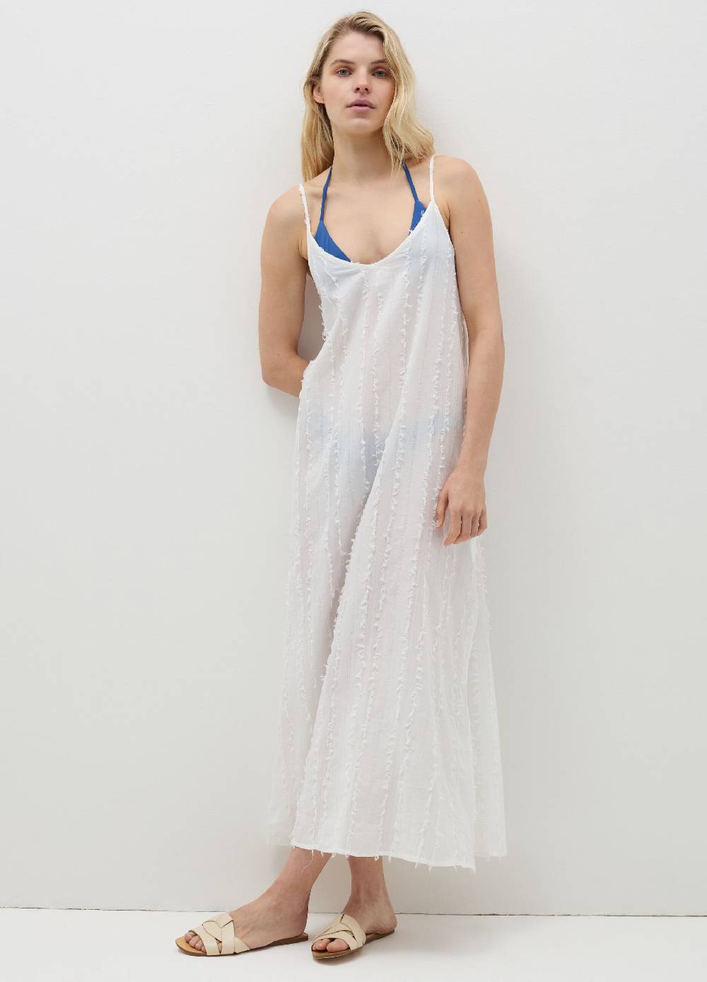 Ovs Vestito copri costume a righe sfrangiate