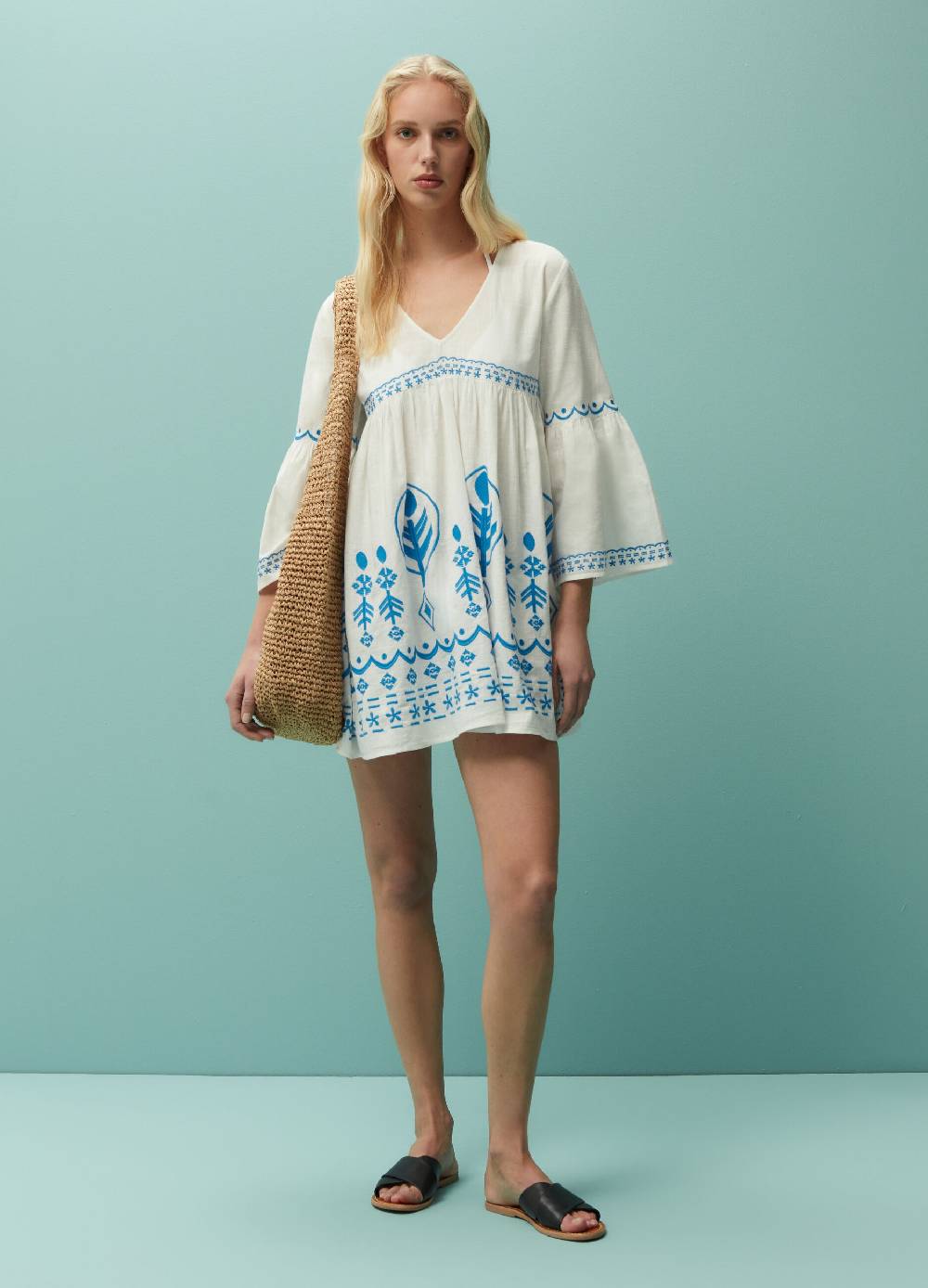 Ovs Vestito copri costume ricami etnici