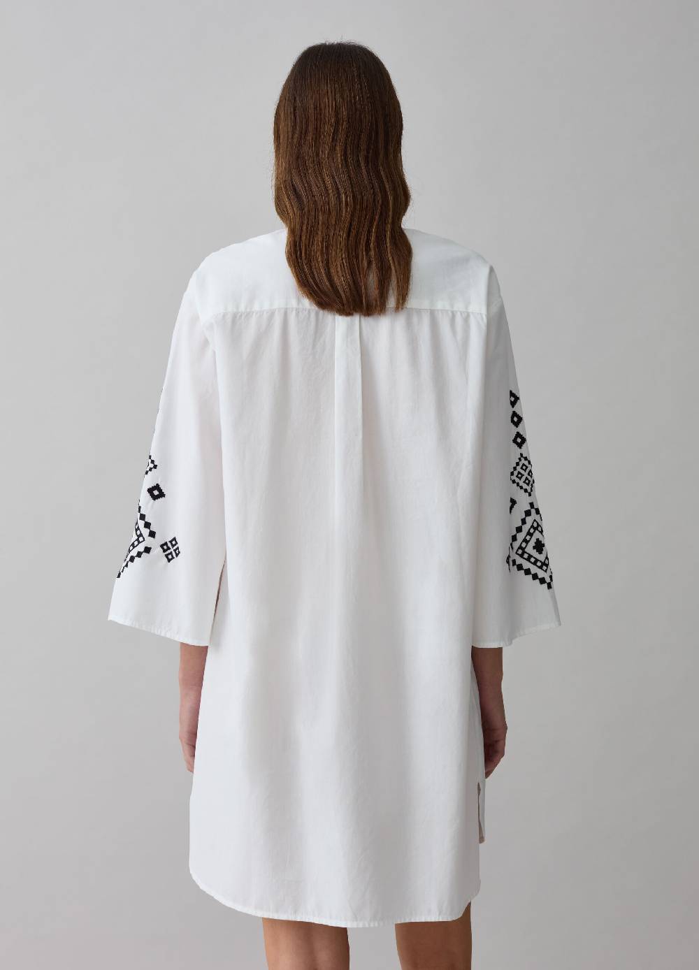 Ovs Vestito Corto Chemisier Con Ricami Etnici