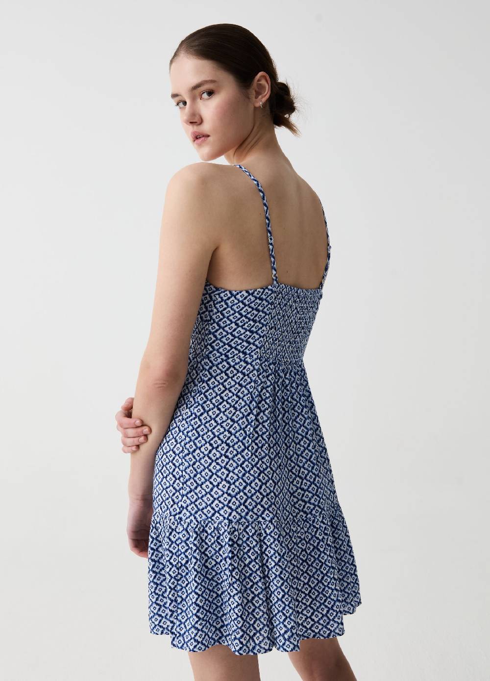 Ovs Vestito Corto Con Balza Fantasia