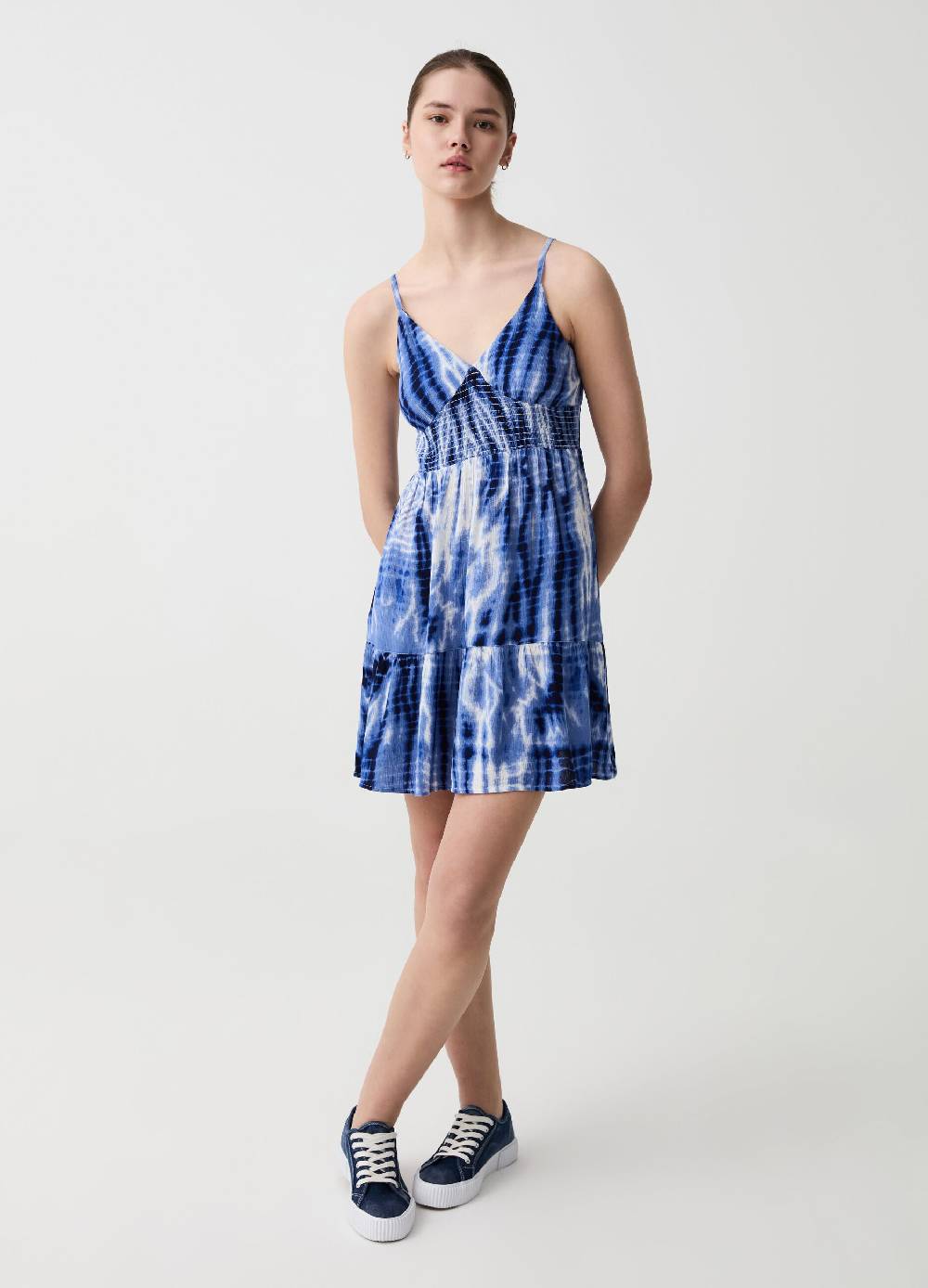 Ovs Vestito Corto Con Balza Fantasia