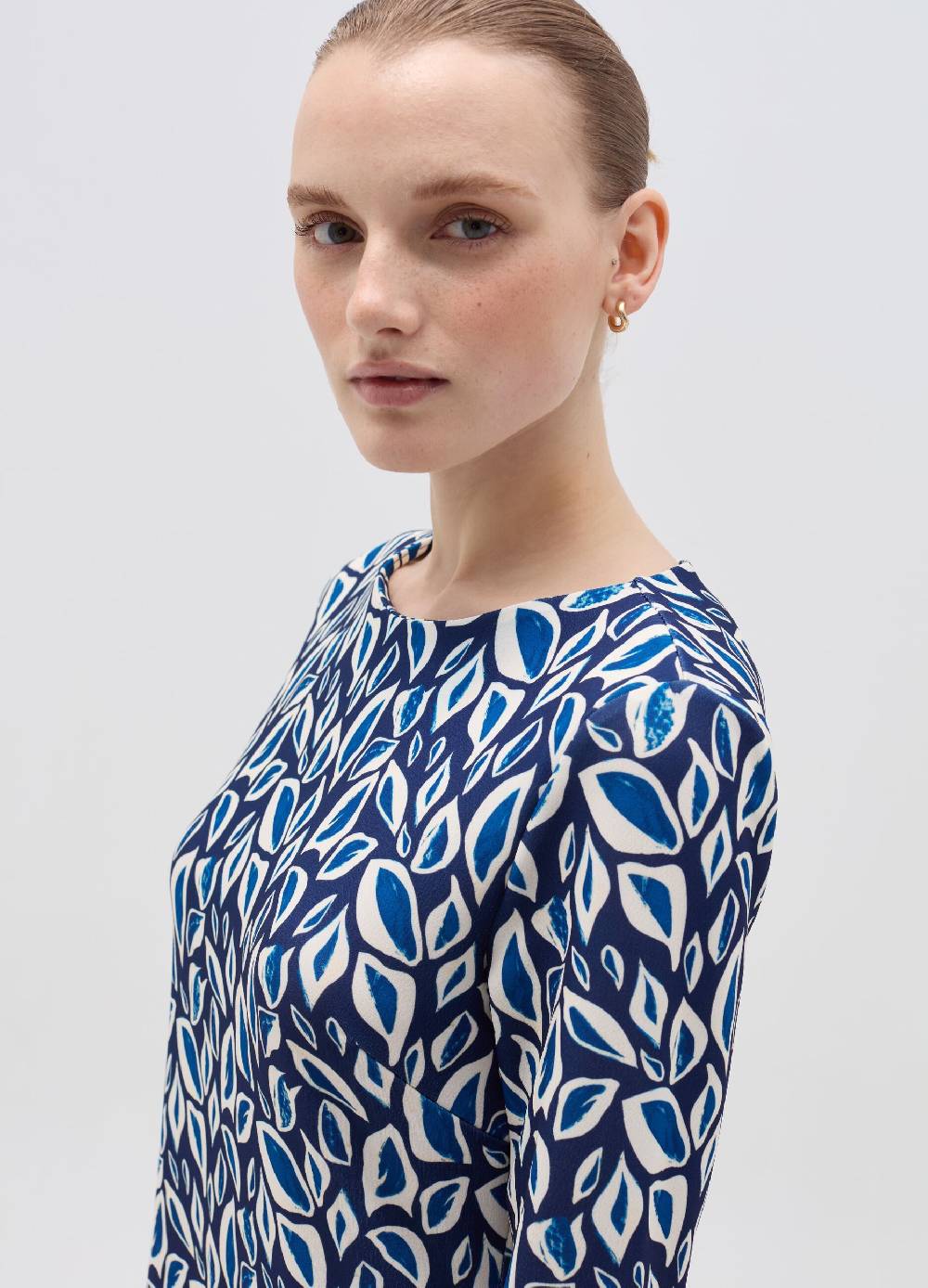 Ovs Vestito Corto Con Fantasia Foliage