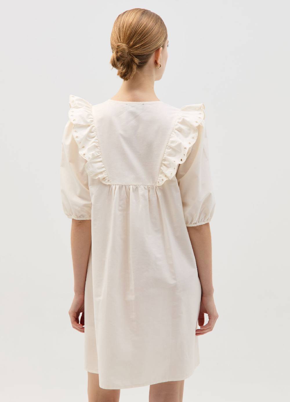 Ovs Vestito Corto Con Volant In Sangallo